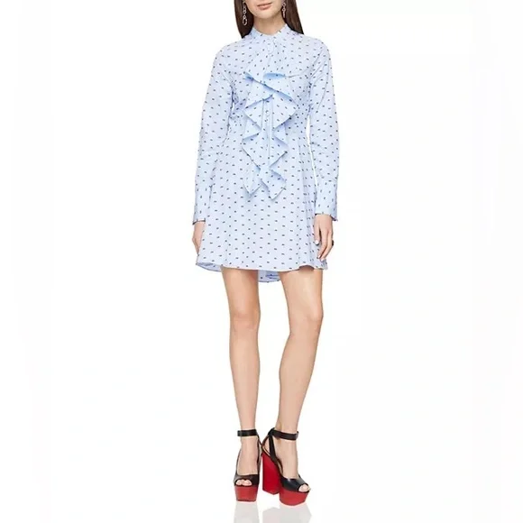 BCBGMAXAZRIA Chelsea Ruffle shirt dress - Picture 1 of 4